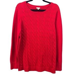 Talbots Cable Knit Sweater Red 1X‎
